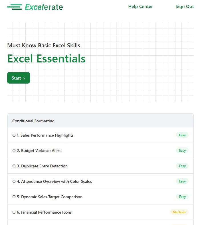 Excel Practice